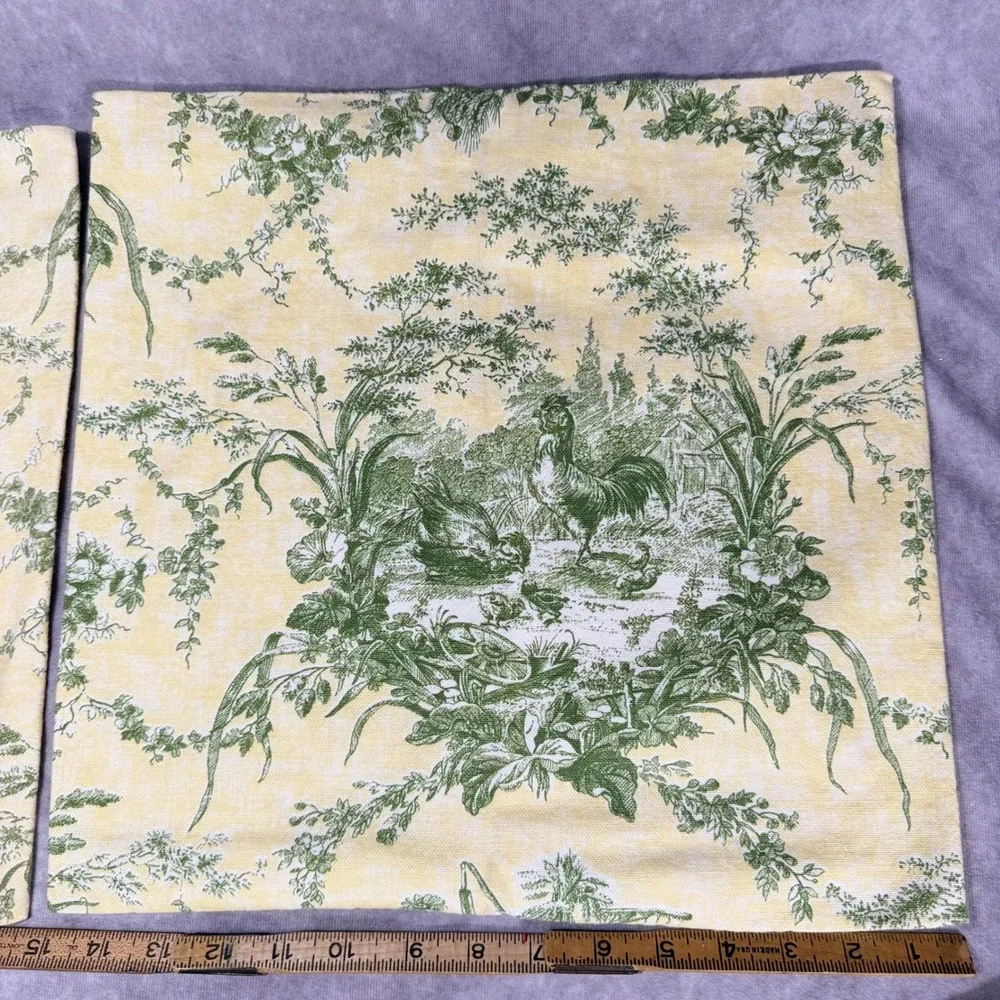 Waverly Lauren Hancock La Petite Ferme Toile 3pc Set Pillow Shams & Sofa Cover